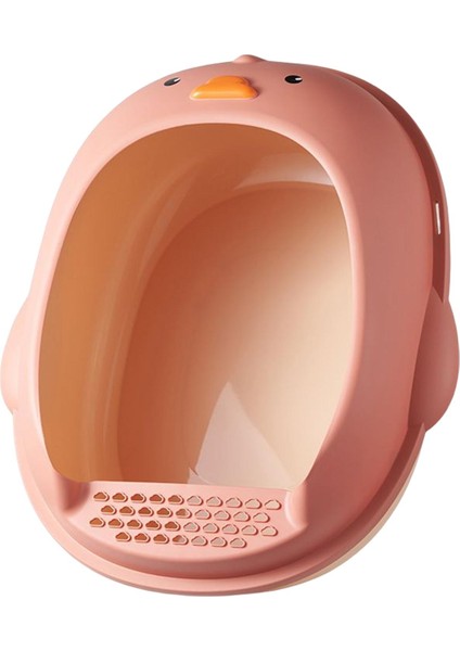Yüksek Taraflı Kedi Kumu Kutusu Lazımlık Tuvalet Kedi Küçük Hayvanlar Için Pembe (Yurt Dışından)
