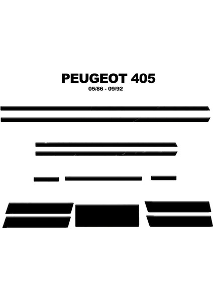 Meriç® Peugeot 405 Ön Torpido Kaplama Maun 12 Parça 1986-1992