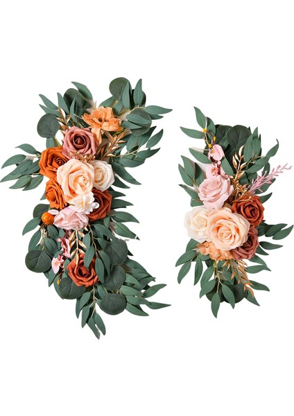 Düğün Kemeri Çiçekler El Yapımı Yeşil Yapraklar Çiçek Swag Fondrop Centerpiece Style F (Yurt Dışından) modelleri