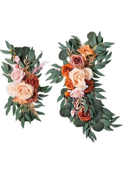 Düğün Kemeri Çiçekler El Yapımı Yeşil Yapraklar Çiçek Swag Fondrop Centerpiece Style F (Yurt Dışından) fırsatları