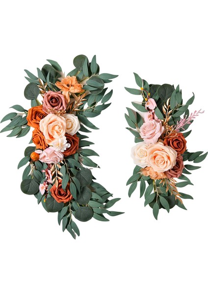 Düğün Kemeri Çiçekler El Yapımı Yeşil Yapraklar Çiçek Swag Fondrop Centerpiece Style F (Yurt Dışından) indirimleri