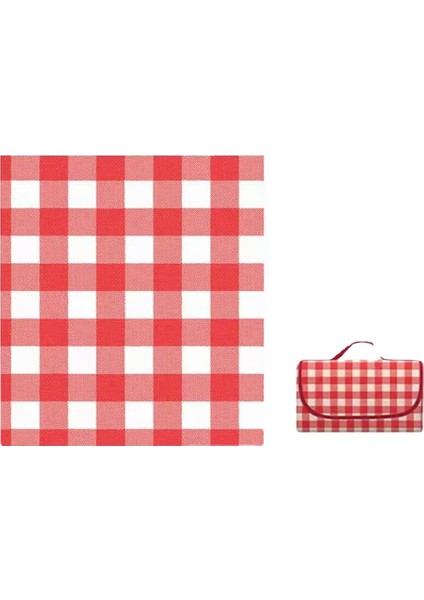 Kalın Su Geçirmez Piknik Örtüsü - Kırmızı (Yurt Dışından)