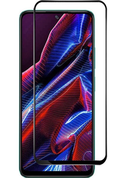 Xiaomi Poco X5 Pro Tam Kaplayan Çerçeveli Tempered Ekran Koruyucu - Siyah AL3276