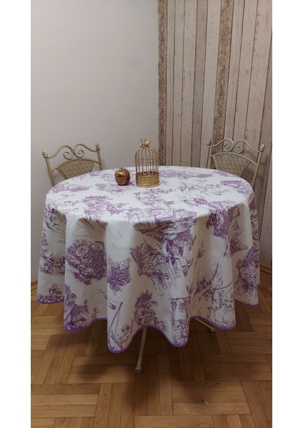 Yuvarlak,duck (Sıvı Itici ,leke Tutmaz) Kumaş,masa Örtüsü
