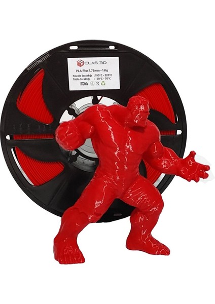 PLA Plus Filament Kırmızı 1.75mm 1kg