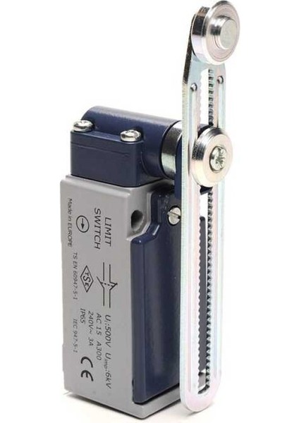 L51K13MEM123 L51 Metal Gövde 18 mm Metal Ayarlanabilir Kollu Makara Ani Hareketli 1no+1nc Sınır Şalter