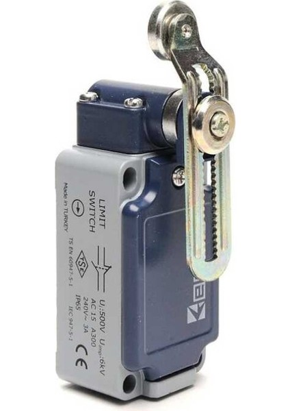 L52K13MEM124 L52 Metal Gövde 18 mm Metal Ayarlanabilir Kollu Makara Ani Hareketli 1no+1nc Sınır Şalter