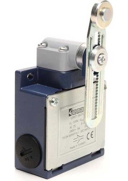 L53K13MEM122 L53 Metal Gövde 18 mm Metal Ayarlanabilir Kollu Makara Ani Hareketli 1no+1nc Sınır Şalter