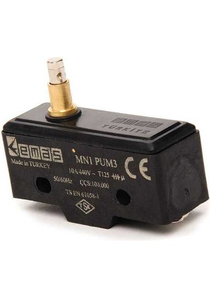 MN1PUM3 Metal Ince Pimli 1co Mn1 Serisi Plastik Mini Switch