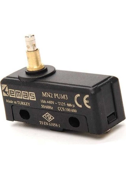 MN2PUM1 Metal Ince Pimli 1co Mn2 Serisi Plastik Mini Switch