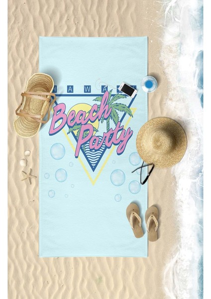 Beach Party Dijital Baskılı 75X150 cm Plaj Havlusu