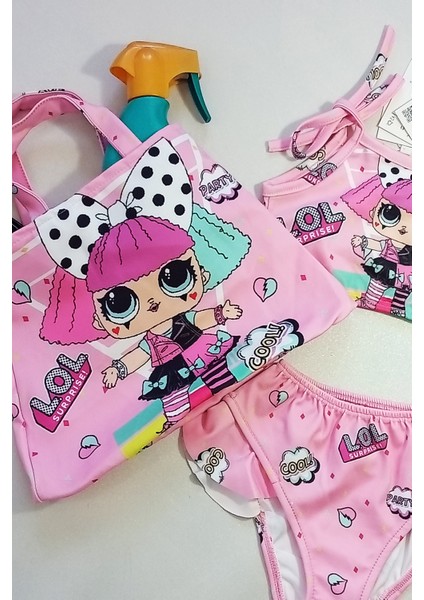 Lol Desenli Çanta Aksesuarlı 3 Parça Bikini fiyatları