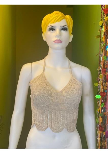Özel Tasarım Dantel Örme Model Göğüs Kap Standart Beden Büstiyer Bluz