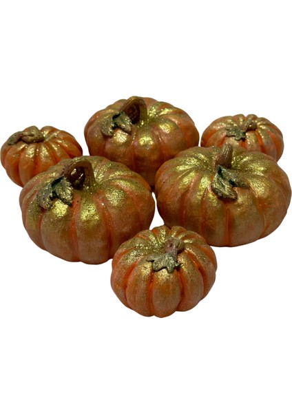 Polyester Alçı Dekoratif Biblo 6'lı Halloween Bal Kabağı fiyatları