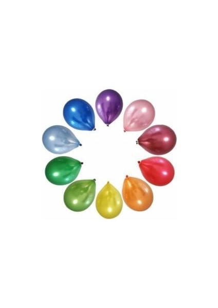100 Adet Karışık Metalik Renklerde 1.kalite Italyan Lateks Balon Kutlama Parti Balonu fiyatları