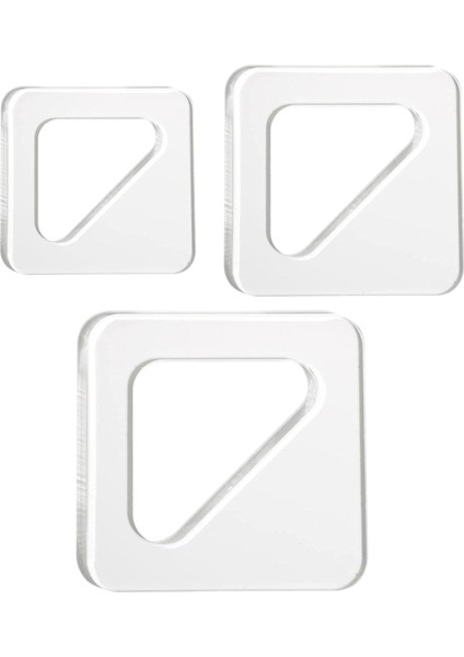 3pcs Temiz Akrilik Sap Kesme Tahtası Yönlendirici Şablonu, Üçgen Izleme Şablonları Kılavuz Araçları (Yurt Dışından)