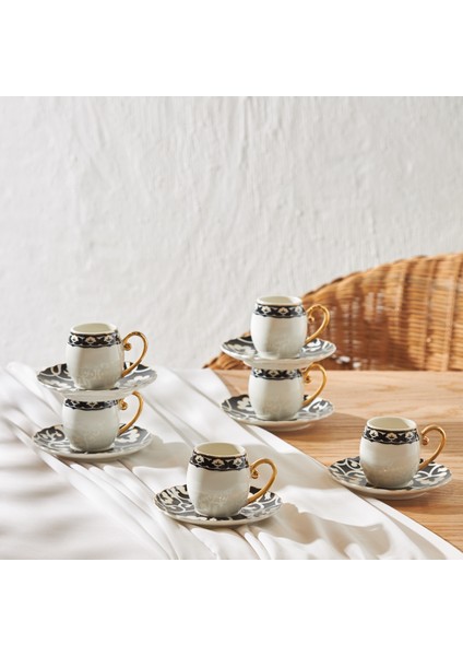 Gemlik 6 Kişilik Kahve Fincan Takımı 90 ml