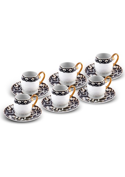 Gemlik 6 Kişilik Kahve Fincan Takımı 90 ml