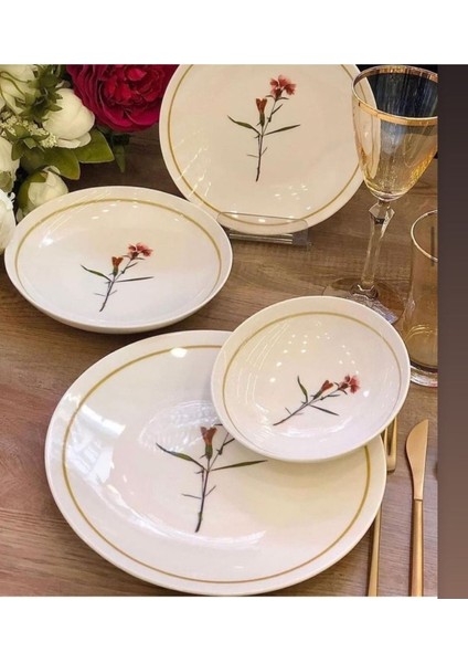 Lavander Desing 24 Parça Bone China Yemek Takımı