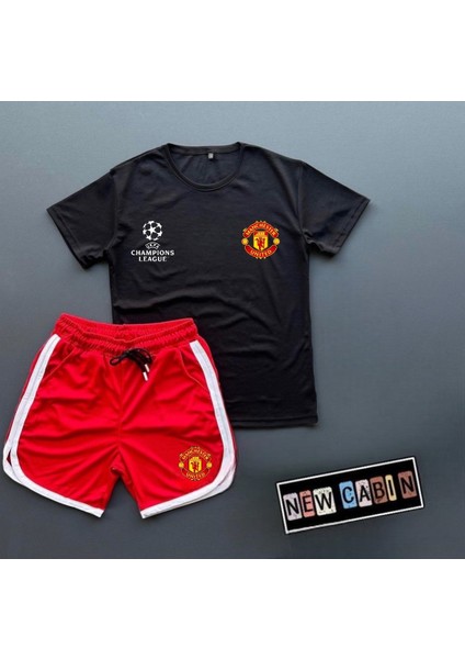 Trend United Baskılı Forma Kumaş Tshirt- Forma Kumaş Şort 2'li