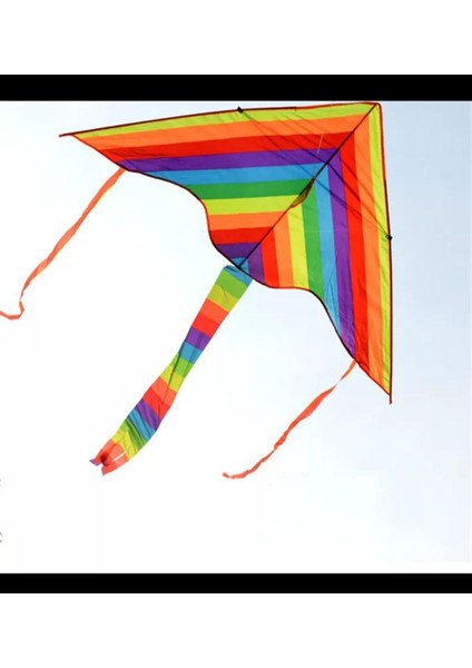 Uçurtma Gökkuşağı Desenli 140X170 Jumbo Büyük Boy Uçurma Fiber Çıta Kolay Kurulum fiyatları