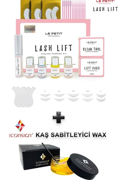 Le Petit Kirpik Lifting Seti, Lash Lift Full Set, Kaş&kirpik Perma Seti ve Kaş Şekillendirici,sabitleyici Wax