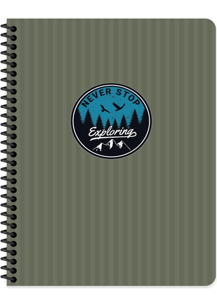 16.5X22.5 Kareli Defter Outdoor - Yeşil
