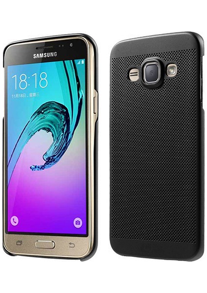 Samsung Galaxy J1 2016 (J120) Loopee Point Sert Arka Kapak Siyah