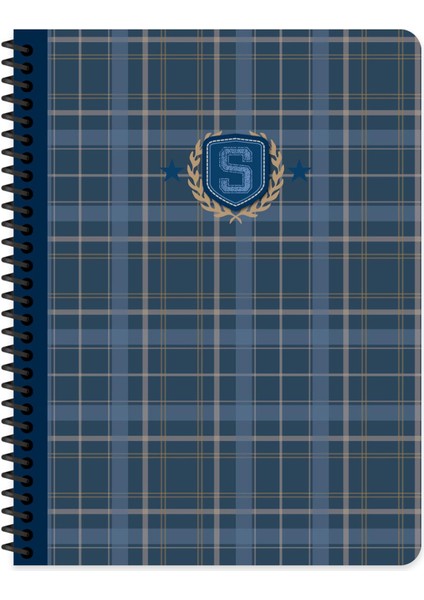 16.5X22.5 Kareli Defter School - Mavi