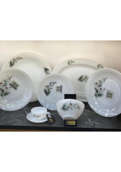 Arcopal Fransız Papatyalı 6 Kişilik Yemek Takımı