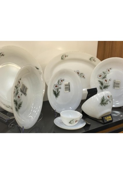 Arcopal Fransız Papatyalı 6 Kişilik Yemek Takımı modelleri