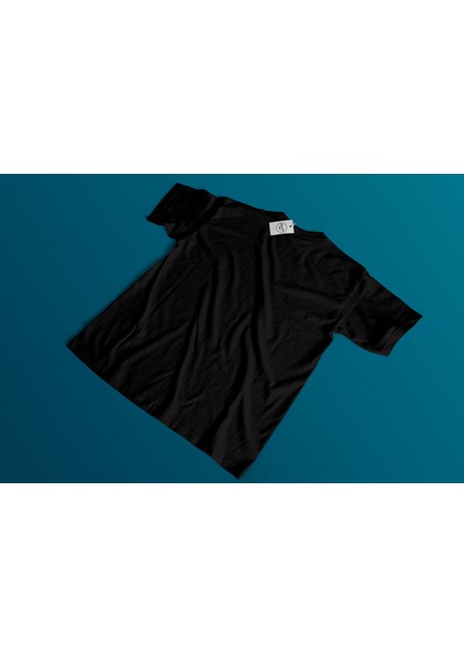 'good Vibes' Oversize Transfer Baskı Siyah Beyaz Unisex T Shirt