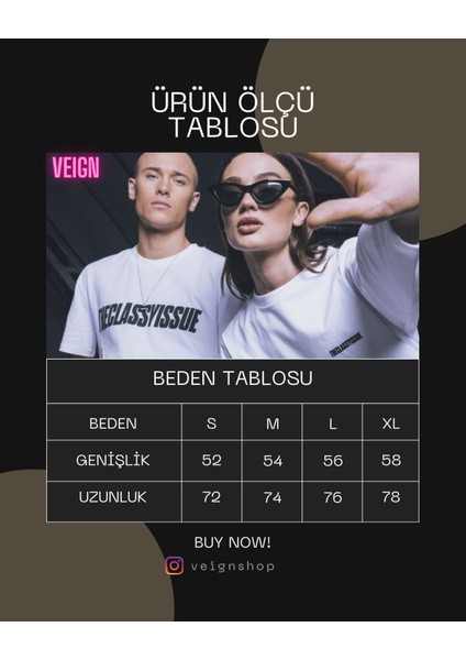 'good Vibes' Oversize Transfer Baskı Siyah Beyaz Unisex T Shirt