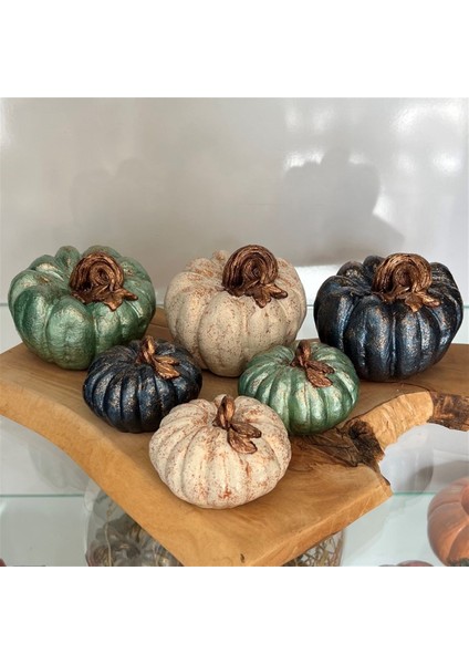 Simli Bal Kabağı İkili Obje Krem Bakır