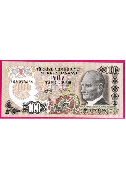 6.emisyon 100 Lira --- H ---Harfi Çil