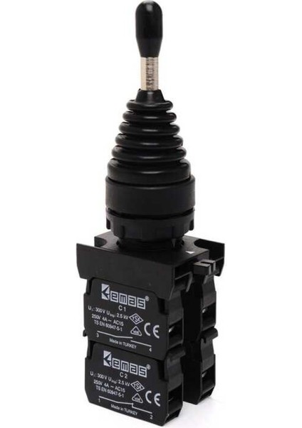 CP707DJ40 Cp Serisi Plastik 2no+2no Joystick Kalıcı 4 Pozisyonlu 22 mm Buton
