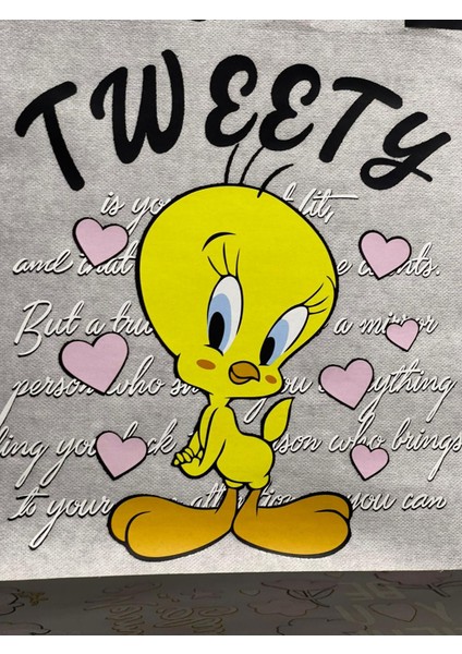 20X20 cm Ütü Ile Yapışan Tweety Kuş Aplike Baskı Tişört Baskı Transfer Arma Dikiş Hobi
