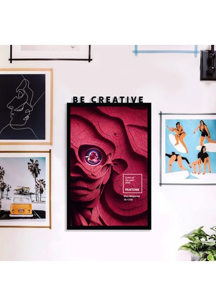 Be Creative Metal Poster - Dekoratif Duvar Tablosu - Pantone