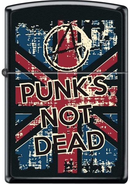 Çakmak Punks Not Dead Poster Black Matte