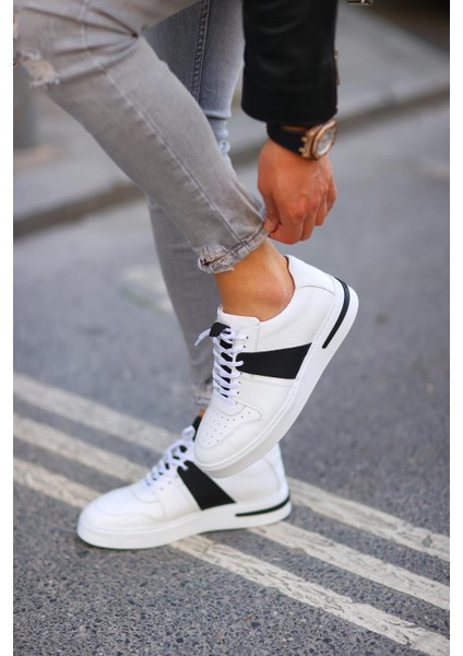 - Beyaz Deri Bağcıklı Erkek Sneakers modelleri