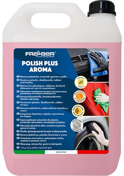 Polish Plus Antistatik Plastik, Trim, Vinil Yenileyici Bakım Spreyi (1:3 Konsantre) - 4.54 Lt