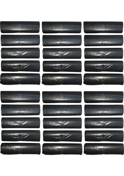 Orta Boy Çöp Torbası 55X60 cm 20 Li Rulo x 30 Paket = 600 Adet Siyah