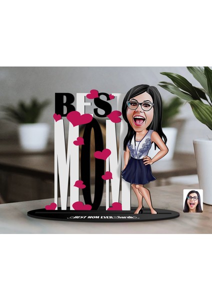 Kişiye Özel Anneler Günü Karikatürlü 3D Ahşap Biblo, Anneler Günü Biblo, Ahşap Biblo, Anneye Hediye, Ev Dekoru-5 fiyatları