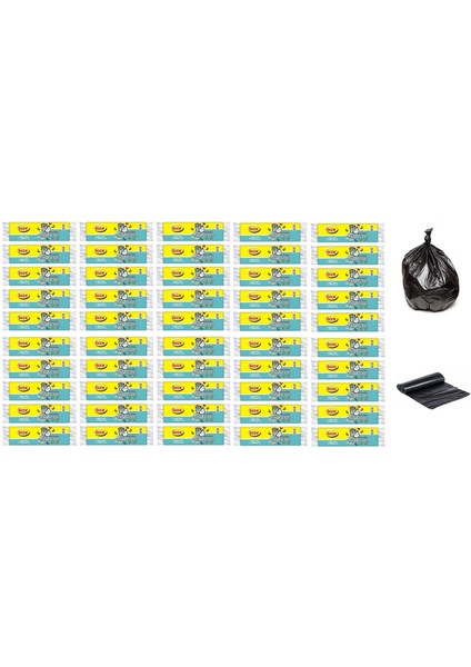 Battal Boy Çöp Torbası 75X90 cm 10 Lu Rulo x 50 Paket = 500 Adet Siyah