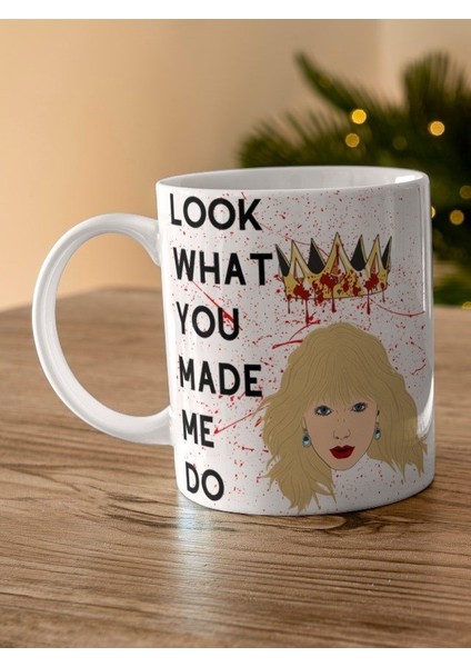 Taylor Swift Temalı Yazılı Özel Tasarım Baskılı Kupa Bardak Hediye Çay-Kahve Bardağı Swiftie Müzik