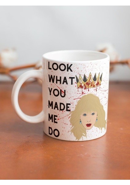 Taylor Swift Temalı Yazılı Özel Tasarım Baskılı Kupa Bardak Hediye Çay-Kahve Bardağı Swiftie Müzik