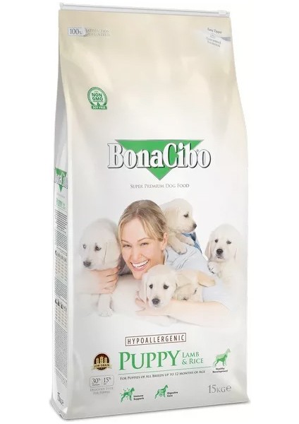 Puppy Lamb & Rice 15 kg Kuzu Etli ve Pirinçli Yavru Köpek Maması