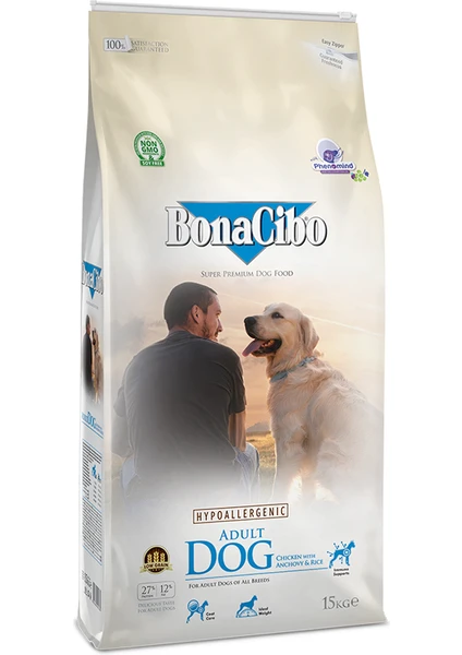 Bonacibo Adult Dog 15 kg Tavuklu ve Balıklı Yetişkin Köpek Maması