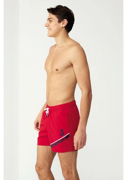 23006 Kırmızı Cepli Orta Boy Erkek Deniz Şortu fiyatları