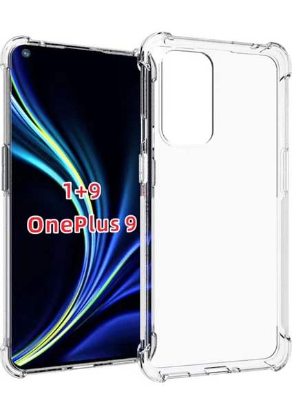 Case World One Plus 9 ile Uyumlu Kapak Airbag Antishock Köşe Korumalı Sert Silikon Şeffaf Kılıf